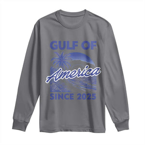 America's Gulf Long Sleeve Shirt Since 2025 Trump Mexico Vintage Summer Beach Vibes TS10 Charcoal Print Your Wear