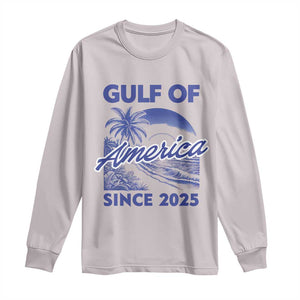 America's Gulf Long Sleeve Shirt Since 2025 Trump Mexico Vintage Summer Beach Vibes TS10 Ice Gray Print Your Wear