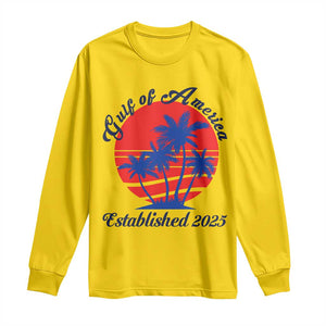 Welcome To America's Gulf Long Sleeve Shirt Established 2025 Trump Mexico Vintage Summer Beach Vibes TS10 Daisy Print Your Wear