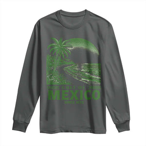 Gulf of Mexico Since 1672 Long Sleeve Shirt Retro Vintage Mexican Beach Forever TS10 Dark Heather Print Your Wear