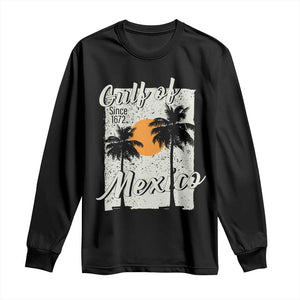 Gulf of Mexico Long Sleeve Shirt Since 1672 Beach Vibes TS10 Black Print Your Wear