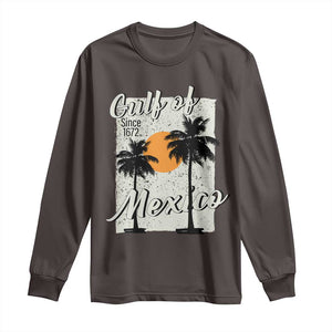 Gulf of Mexico Long Sleeve Shirt Since 1672 Beach Vibes TS10 Dark Chocolate Print Your Wear