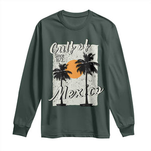 Gulf of Mexico Long Sleeve Shirt Since 1672 Beach Vibes TS10 Dark Forest Green Print Your Wear