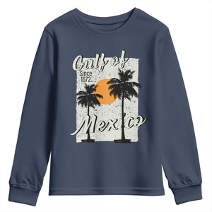 Gulf of Mexico Youth Sweatshirt Since 1672 Beach Vibes TS10 Navy Print Your Wear