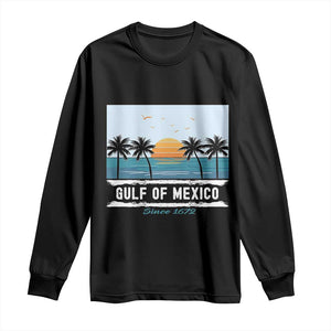 Gulf of Mexico Long Sleeve Shirt Retro Beach Vibes TS10 Black Print Your Wear