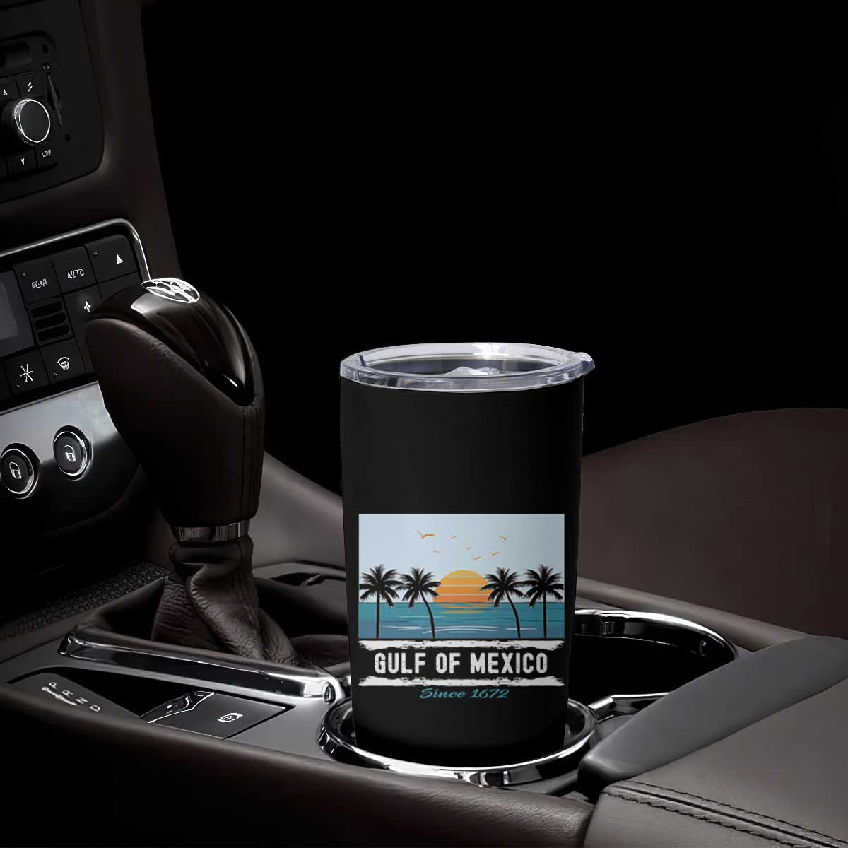 Gulf of Mexico Tumbler Cup Retro Beach Vibes TS10 Print Your Wear