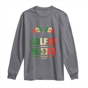 Gulf of Mexico Since 1672 Long Sleeve Shirt Mexican Flag TS10 Charcoal Print Your Wear