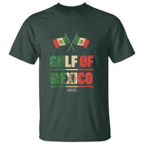 Gulf of Mexico Since 1672 T Shirt Mexican Flag TS10 Dark Forest Green Print Your Wear