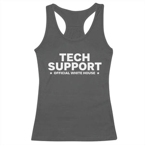 Tech Support Racerback Tank Top Elon Musk's Doge Official White House TS10 Dark Heather Print Your Wear