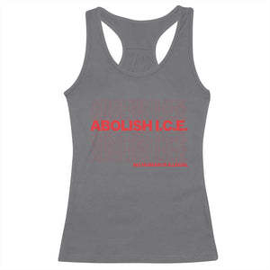Abolish Ice No Human Is Illegal Racerback Tank Top Social Justice TS10 Charcoal Print Your Wear