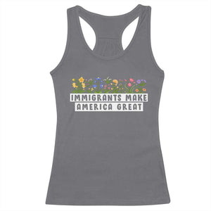 Immigrants Make America Great Racerback Tank Top Pro Immigration TS10 Charcoal Print Your Wear