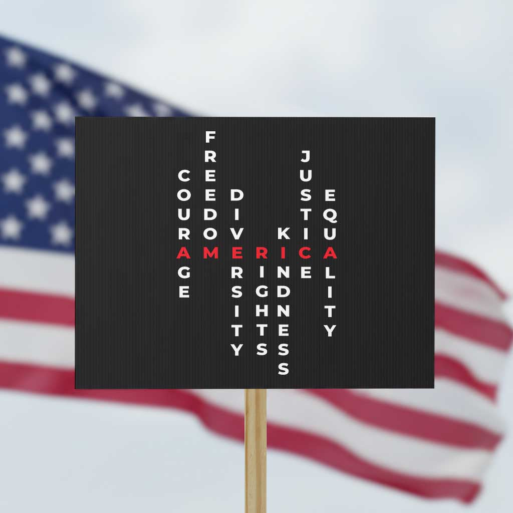 Equal Rights Protest Sign Courage Freedom Diversity Rights Kindness Justice Equality TS10 Horizontal 18