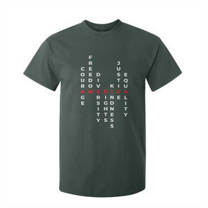 Equal Rights T Shirt For Kid Courage Freedom Diversity Rights Kindness Justice Equality TS10 Dark Forest Green Print Your Wear