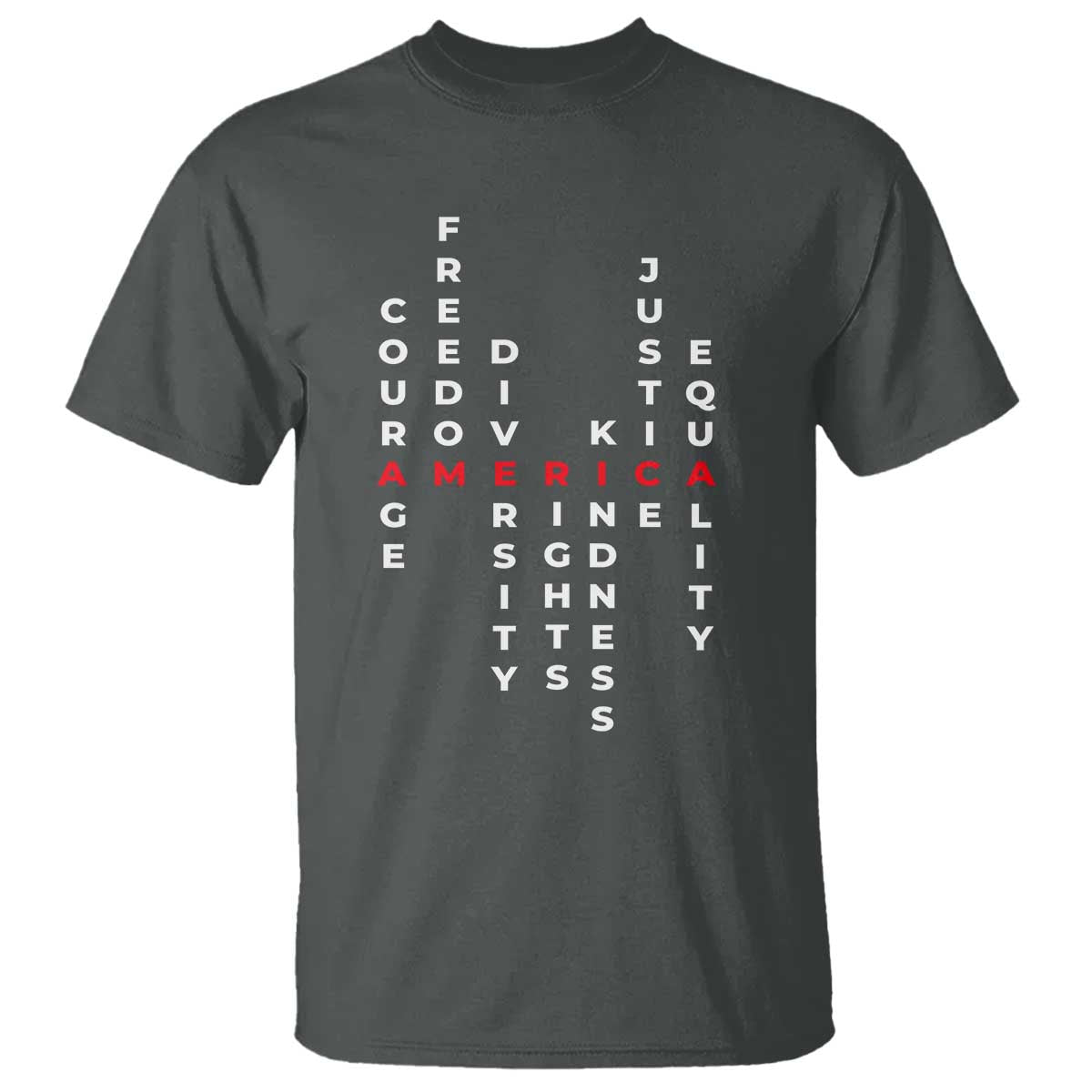 Equal Rights T Shirt Courage Freedom Diversity Rights Kindness Justice Equality TS10 Dark Heather Print Your Wear