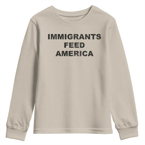 Immigrants Feed America Youth Sweatshirt TS10 Sand Print Your Wear