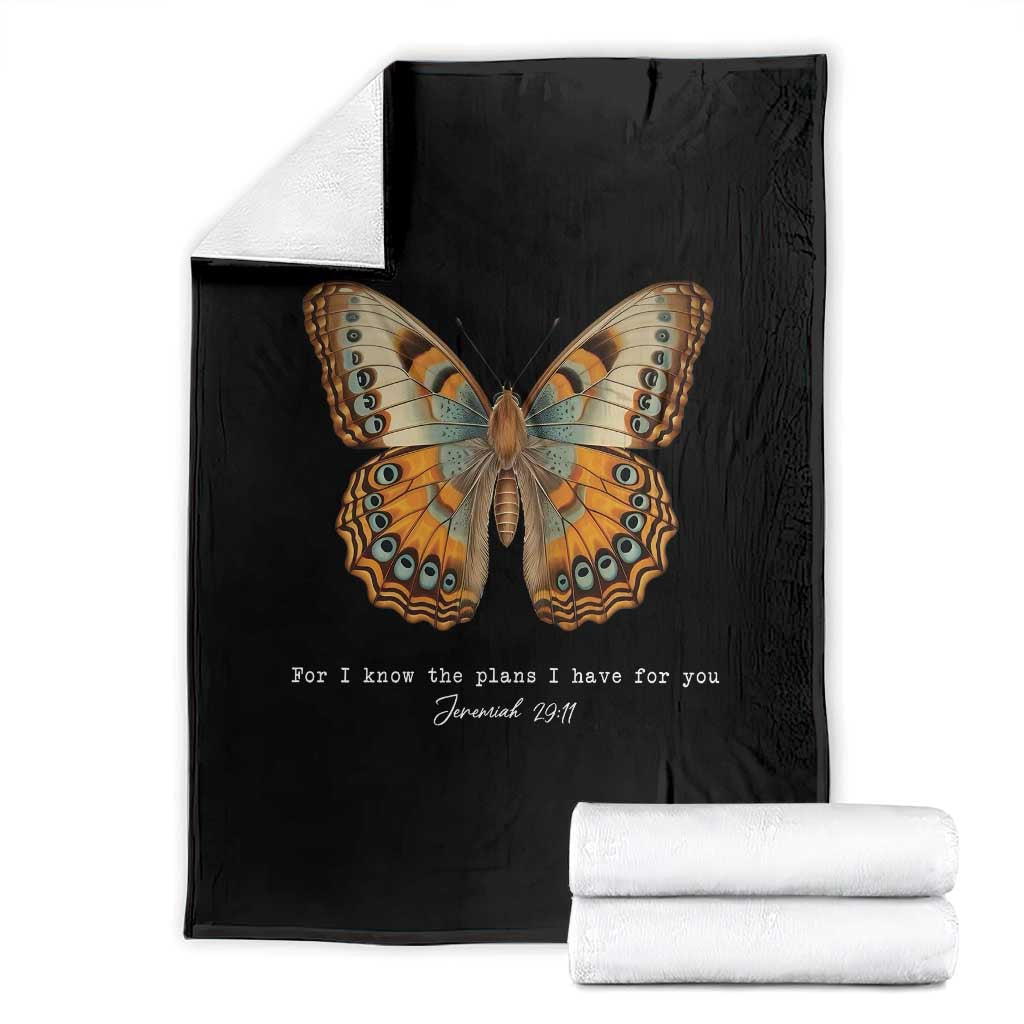 Christian Jeremiah 29:11 Throw Blanket Bible Scripture For I Know The Plans I Have For You TS10 Black Print Your Wear