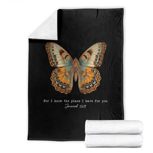 Christian Jeremiah 29:11 Throw Blanket Bible Scripture For I Know The Plans I Have For You TS10 Black Print Your Wear
