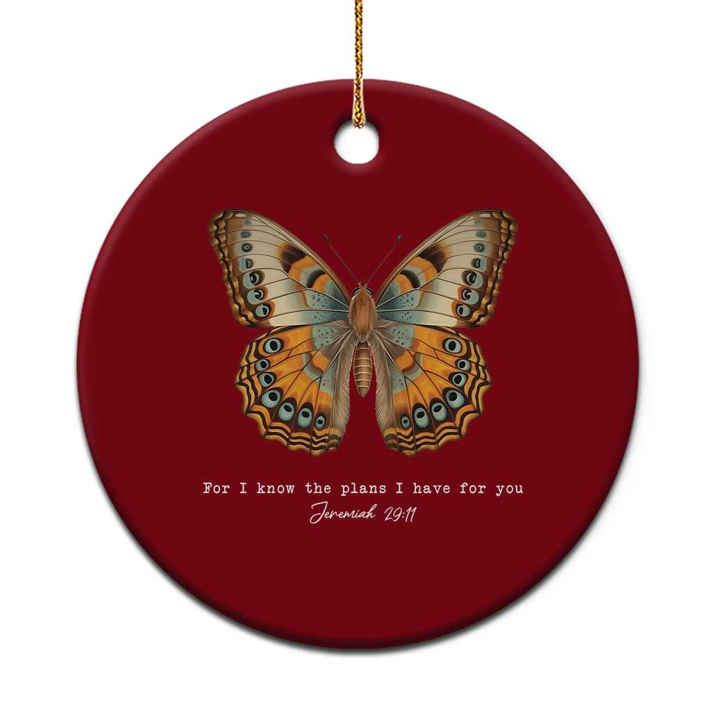 Christian Jeremiah 29:11 Ceramic Ornament Bible Scripture For I Know The Plans I Have For You TS10 1pc Red Print Your Wear