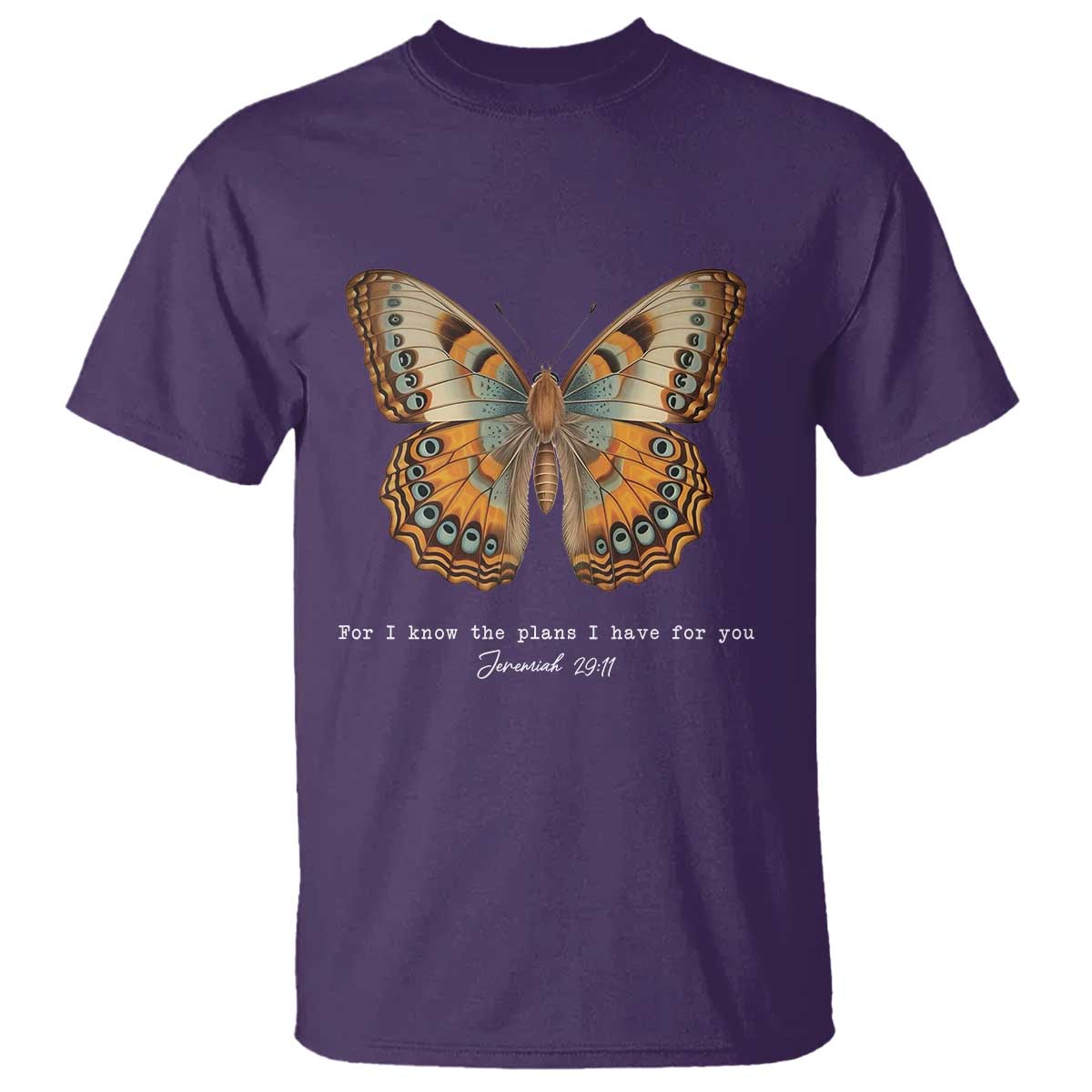 Christian Jeremiah 29:11 T Shirt Bible Scripture For I Know The Plans I Have For You TS10 Purple Print Your Wear