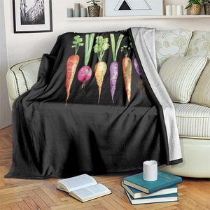 Let's Roots For Each Other Vegetable Throw Blanket Motivational TS10 Print Your Wear