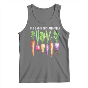 Let's Roots For Each Other Vegetable Tank Top Motivational TS10 Black Heather Print Your Wear