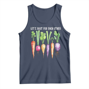 Let's Roots For Each Other Vegetable Tank Top Motivational TS10 Navy Print Your Wear