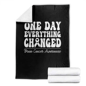 Brain Cancer Awareness Throw Blanket Fight Brain Tumor Cure Groovy TS10 Black Print Your Wear