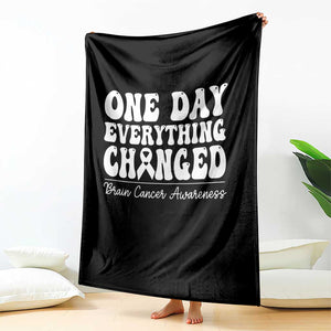 Brain Cancer Awareness Throw Blanket Fight Brain Tumor Cure Groovy TS10 Print Your Wear