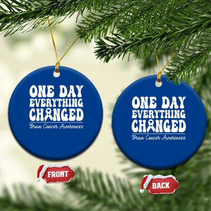 Brain Cancer Awareness Ceramic Ornament Fight Brain Tumor Cure Groovy TS10 1pc Blue Print Your Wear