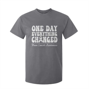 Brain Cancer Awareness T Shirt For Kid Fight Brain Tumor Cure Groovy TS10 Charcoal Print Your Wear
