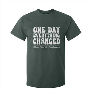 Brain Cancer Awareness T Shirt For Kid Fight Brain Tumor Cure Groovy TS10 Dark Forest Green Print Your Wear