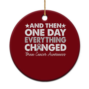 Brain Cancer Awareness Ceramic Ornament Retro Fight Brain Tumor Cure Gray Ribbon TS10 1pc Red Print Your Wear