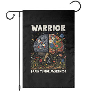 Brain Tumor Warrior Garden Flag Gray Ribbon Brain Cancer Awareness TS10 Black Print Your Wear