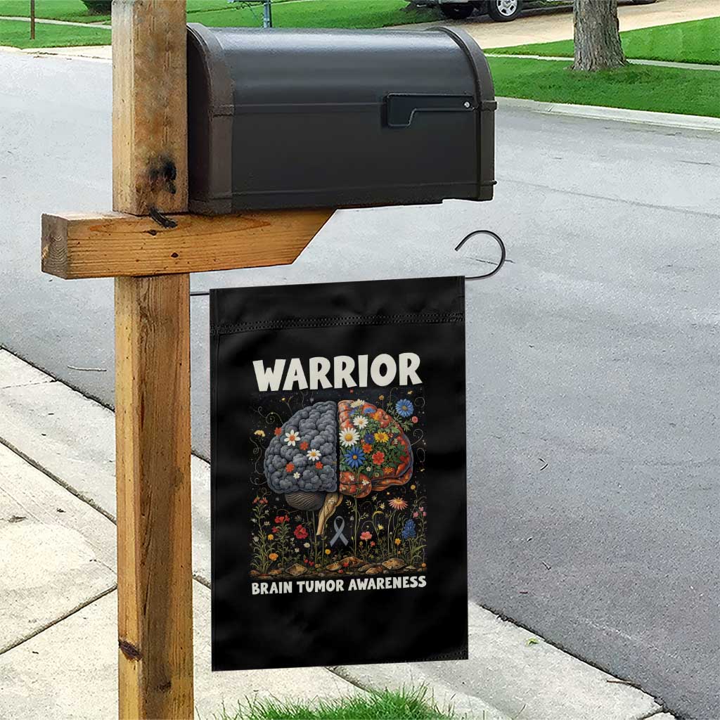 Brain Tumor Warrior Garden Flag Gray Ribbon Brain Cancer Awareness TS10 Print Your Wear