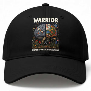 Brain Tumor Warrior Baseball Cap Gray Ribbon Brain Cancer Awareness TS10 Print Your Wear
