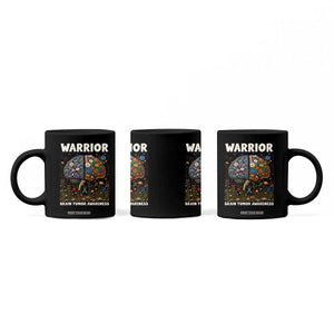 Brain Tumor Warrior Coffee Mug Gray Ribbon Brain Cancer Awareness TS10 Print Your Wear