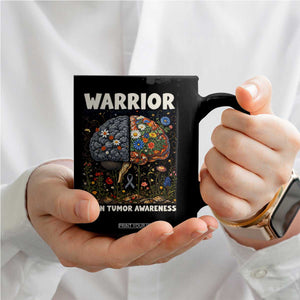 Brain Tumor Warrior Coffee Mug Gray Ribbon Brain Cancer Awareness TS10 Print Your Wear