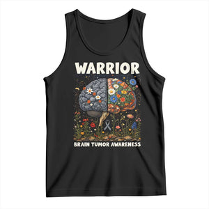 Brain Tumor Warrior Tank Top Gray Ribbon Brain Cancer Awareness TS10 Black Print Your Wear