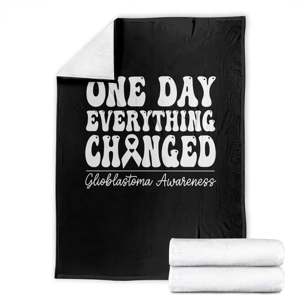 Glioblastoma Awareness Throw Blanket Fight Brain Tumor Cure Groovy TS10 Black Print Your Wear
