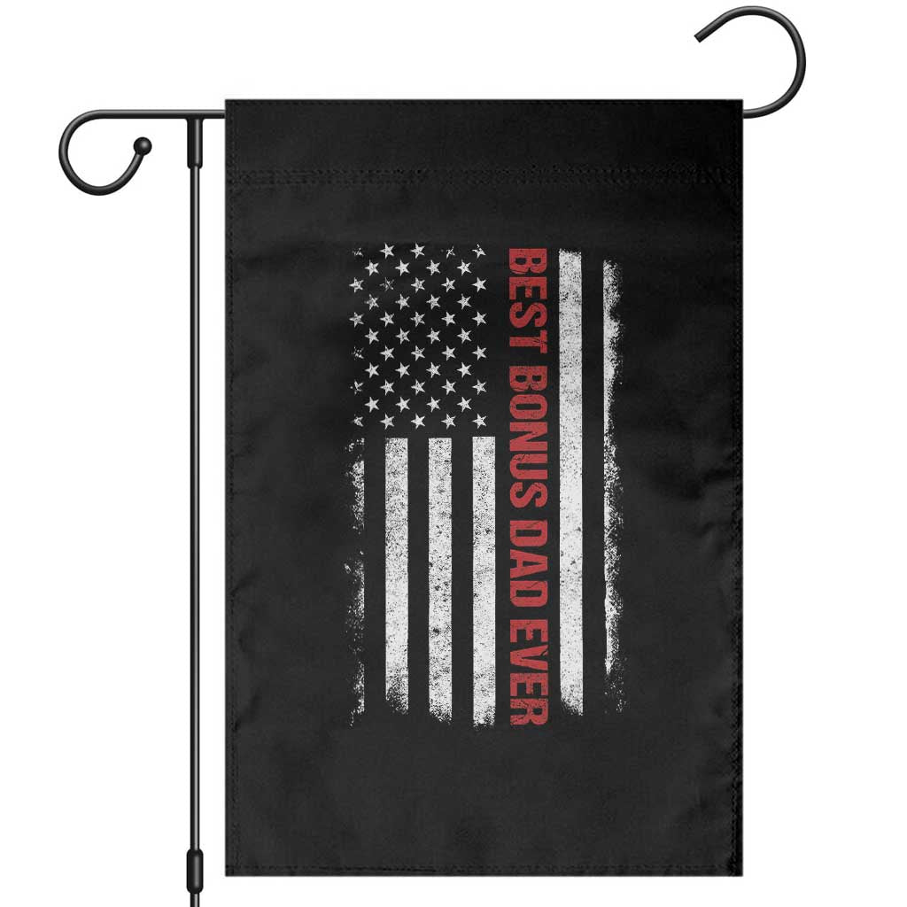 Best Effin Bonus Dad Ever Garden Flag Funny Stepdad American Flag TS10 Black Print Your Wear