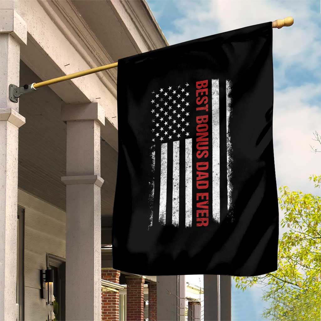 Best Effin Bonus Dad Ever Garden Flag Funny Stepdad American Flag TS10 Print Your Wear