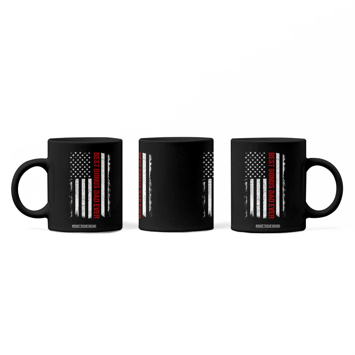 Best Effin Bonus Dad Ever Coffee Mug Funny Stepdad American Flag TS10 Print Your Wear