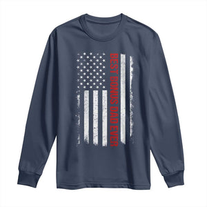 Best Effin Bonus Dad Ever Long Sleeve Shirt Funny Stepdad American Flag TS10 Navy Print Your Wear