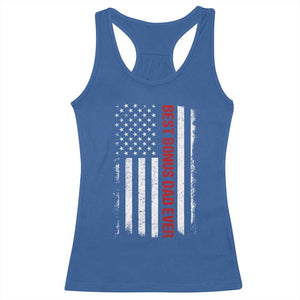 Best Effin Bonus Dad Ever Racerback Tank Top Funny Stepdad American Flag TS10 Royal Blue Print Your Wear