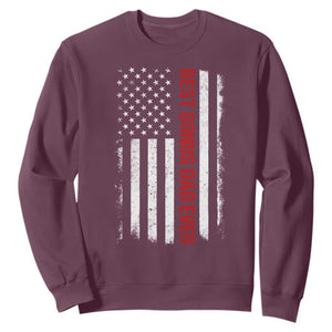 Best Effin Bonus Dad Ever Sweatshirt Funny Stepdad American Flag TS10 Maroon Print Your Wear
