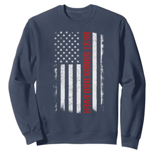 Best Effin Bonus Dad Ever Sweatshirt Funny Stepdad American Flag TS10 Navy Print Your Wear