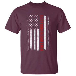 Best Effin Bonus Dad Ever T Shirt Funny Stepdad American Flag TS10 Maroon Print Your Wear