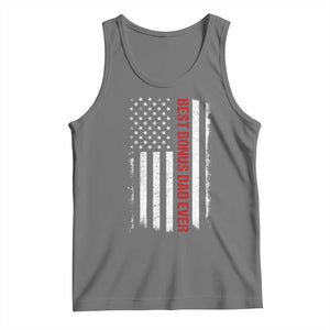 Best Effin Bonus Dad Ever Tank Top Funny Stepdad American Flag TS10 Black Heather Print Your Wear