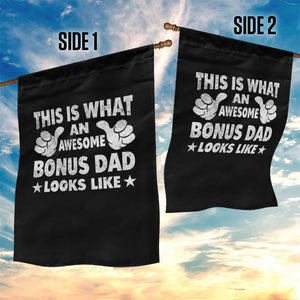 Funny Stepdad Garden Flag This Is What An Awesome Bonus Dad Looks Like TS10 Print Your Wear