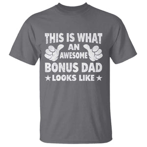 Funny Stepdad T Shirt This Is What An Awesome Bonus Dad Looks Like TS10 Charcoal Print Your Wear